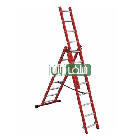 نردبان 6 متری 3 تیکه مخابراتی مدل پرشین(سبلان) 22 پله برند آلوم راد