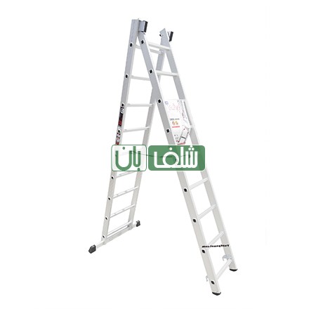 نردبان 5 متری 2 تیکه مخابراتی 19 پله مدل اکسلنت برند آلوم پارس