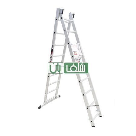 نردبان 4 متری 2 تیکه مخابراتی 14 پله مدل اکسلنت برند آلوم پارس